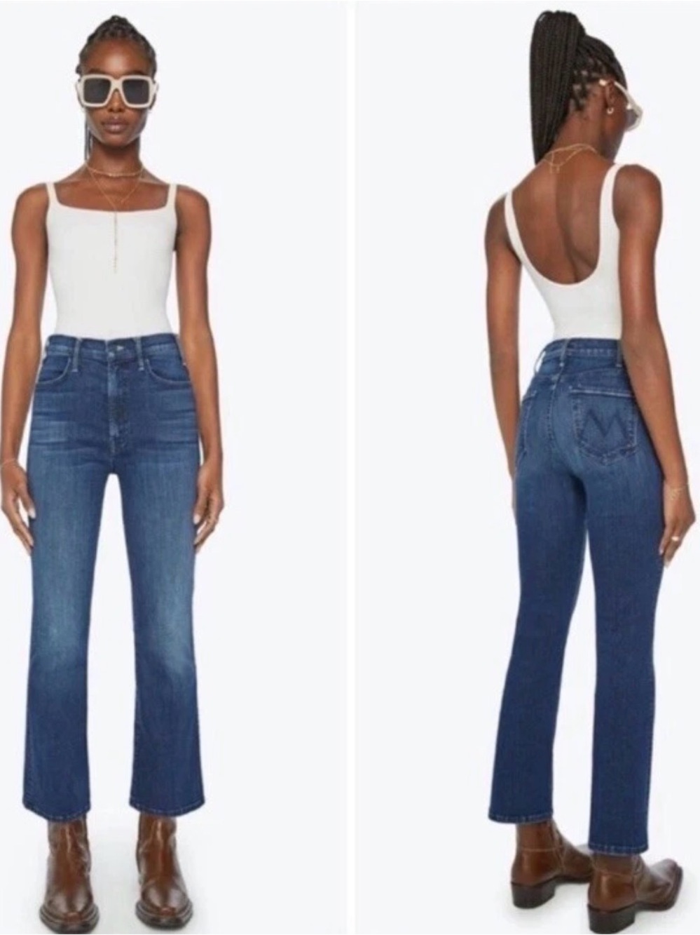 MOTHER The Hustler Ankle Jeans Heirloom Wash Size 24 $258